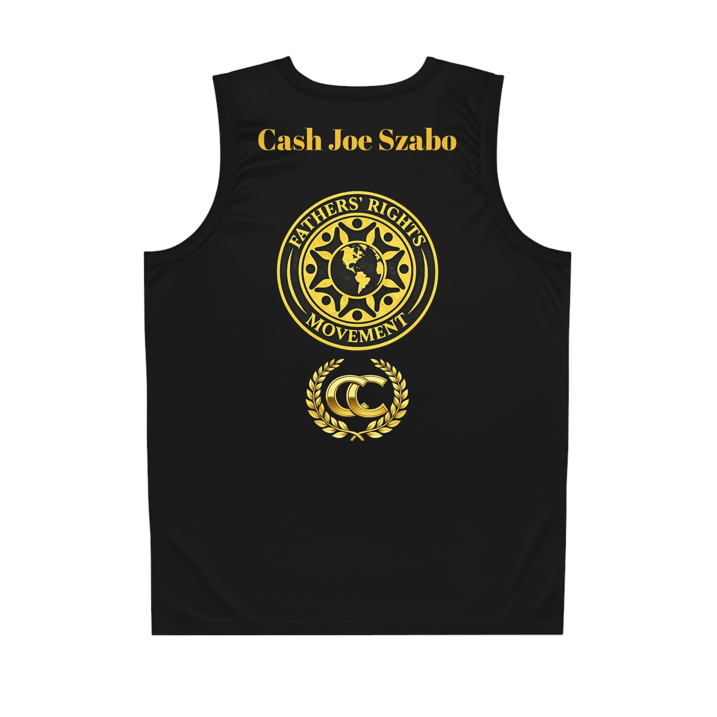 Father's Rights Movement Sports Jersey — "Cash" Gold Crest Athletic Tank