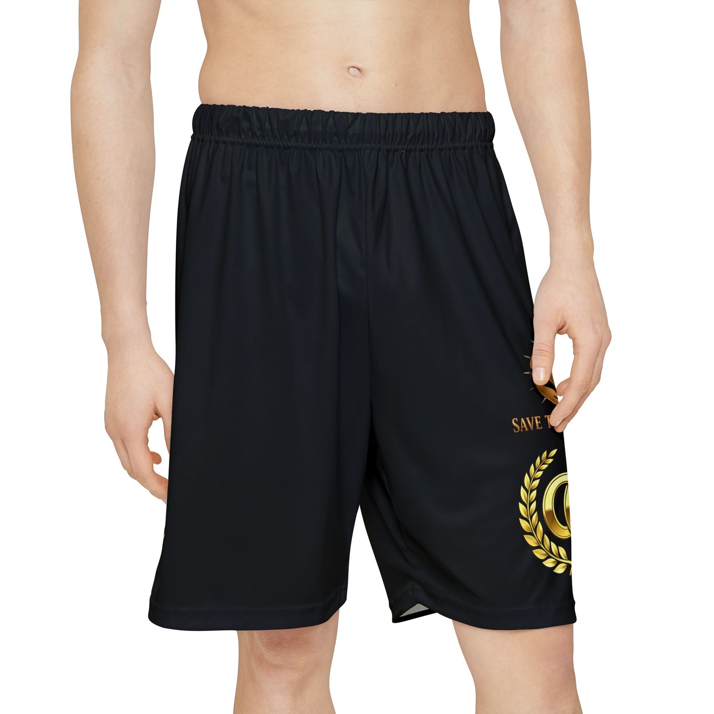 Save The Children Emblem Athletic Shorts — Men’s Sports Shorts