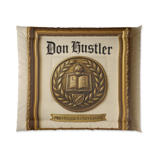 Don Hustler Prestige University Comforter - Vintage Crest Campus Bedding